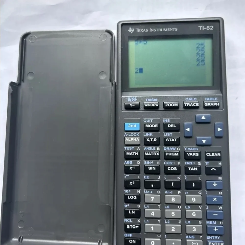Texas Instrument TI 82 Graphing Calculator W Cover Tested